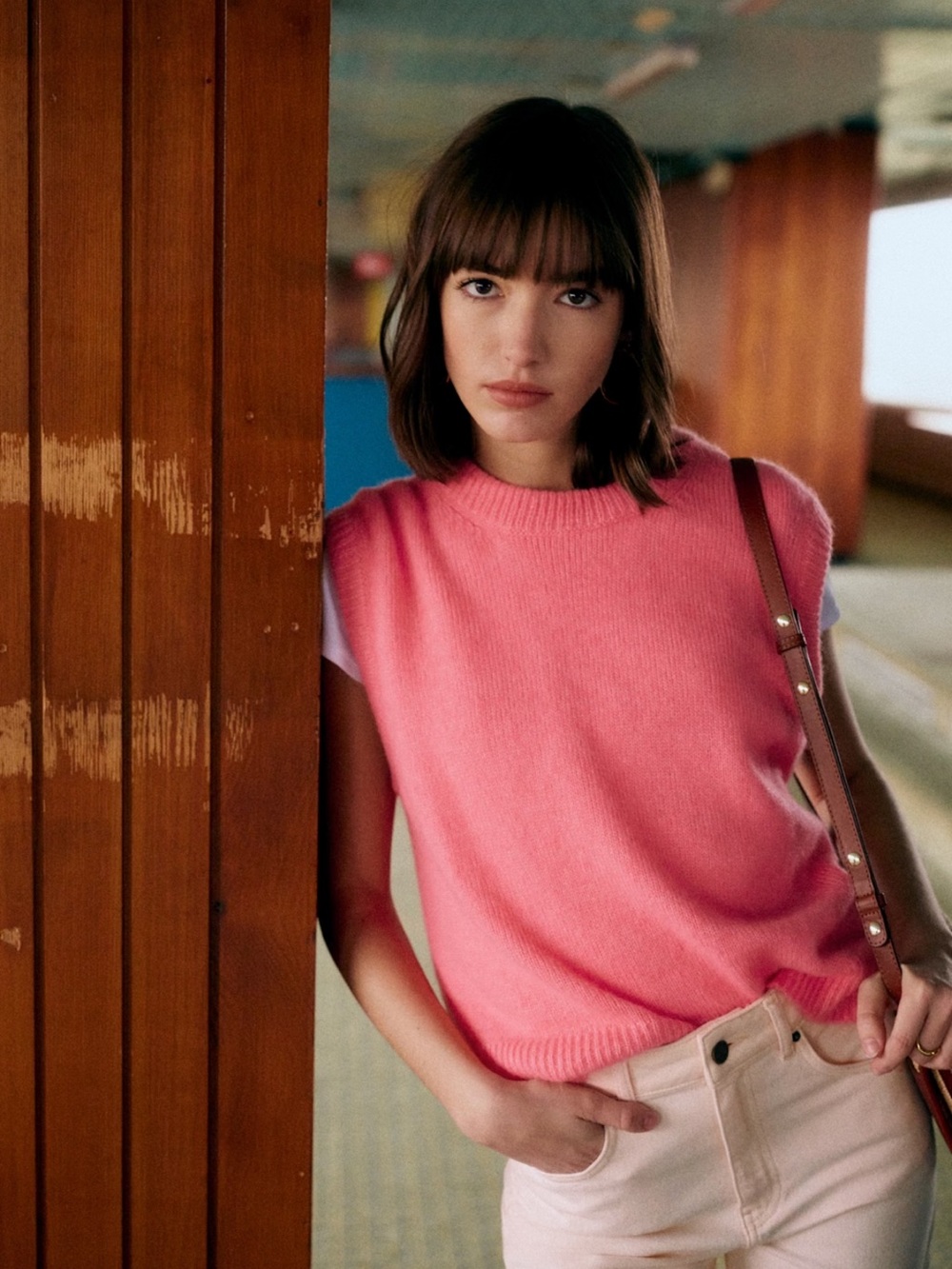 ✨Sezane Samuel Pink Sweater Vest